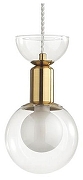 Подвесной светильник Lumion Karisma 5620/1 цвет плафона/подвески Белый, Прозрачный, цвет арматуры Латунь
