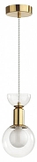 Подвесной светильник Lumion Karisma 5620/1 цвет плафона/подвески Белый, Прозрачный, цвет арматуры Латунь-1