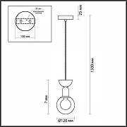 Подвесной светильник Lumion Karisma 5620/1 цвет плафона/подвески Белый, Прозрачный, цвет арматуры Латунь-2