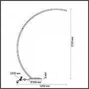 Торшер Lumion Ledio 5676/21FL цвет плафона/подвески Белый, Черный, цвет арматуры Черный-3