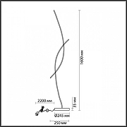 Торшер Lumion Ledio 5693/24FL цвет плафона/подвески Черный, цвет арматуры Черный-3