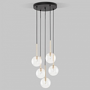 Подвесной светильник Eurosvet Nilos 5943 Nilos цвет плафона/подвески Прозрачный, цвет арматуры Золото, Черный