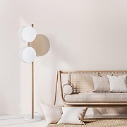 Торшер Eurosvet Pulse 5960 Pulse цвет плафона/подвески Белый, Бежевый, цвет арматуры Коричневый-3