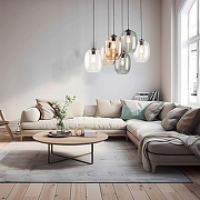 Подвесной светильник TK Lighting Elio 5974 Elio цвет плафона/подвески Бежевый, Прозрачный, Черный, цвет арматуры Черный-2