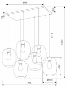 Подвесной светильник TK Lighting Elio 5974 Elio цвет плафона/подвески Бежевый, Прозрачный, Черный, цвет арматуры Черный-3