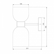 Бра Eurosvet Tandem 60118/2 латунь цвет плафона/подвески Белый, Оранжевый, цвет арматуры Латунь-3