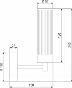 Бра Eurosvet Or1ens 60166/1 латунь цвет плафона/подвески Прозрачный, цвет арматуры Латунь-2
