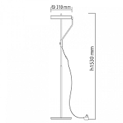 Торшер DeMarkt Гэлэкси 632046402 цвет плафона/подвески Белый, цвет арматуры Хром-9