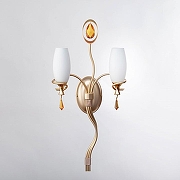 Бра Doge Luce 6437 6437/A2.32 цвет плафона/подвески Белый, Янтарный, цвет арматуры Золото-1