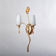 Бра Doge Luce 6437 6437/A2.32 цвет плафона/подвески Белый, Янтарный, цвет арматуры Золото-2