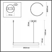 Подвесной светильник Lumion Indie 6535/43L цвет плафона/подвески Латунь, цвет арматуры Латунь-2