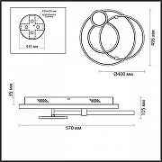 Накладной светильник Lumion Aneko 6544/113CL цвет плафона/подвески Белый, цвет арматуры Белый-2