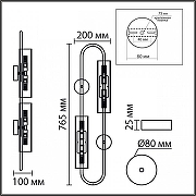 Бра Lumion TORONTO 6560/4W цвет плафона/подвески Прозрачный, цвет арматуры Золото-5