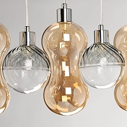 Подвесной светильник De City Крайс 16 657014905 цвет плафона/подвески Золото, Прозрачный, цвет арматуры Черный-5