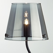 Настольная лампа Lumion Smoky 6570/1T цвет плафона/подвески Светло-серый, цвет арматуры Черный-4