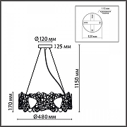 Подвесной светильник Lumion Queeny 6582/6 цвет плафона/подвески Золото, цвет арматуры Золото-5