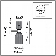 Бра Lumion Kassia 6586/2W цвет плафона/подвески Прозрачный, цвет арматуры Золото-6