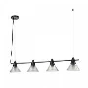 Подвесной светильник Lumion Corne 6595/4A цвет плафона/подвески Прозрачный, цвет арматуры Черный-1