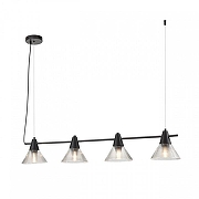 Подвесной светильник Lumion Corne 6595/4A цвет плафона/подвески Прозрачный, цвет арматуры Черный-2