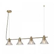 Подвесной светильник Lumion Corne 6596/4A цвет плафона/подвески Прозрачный, цвет арматуры Латунь-2