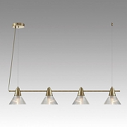 Подвесной светильник Lumion Corne 6596/4A цвет плафона/подвески Прозрачный, цвет арматуры Латунь-3