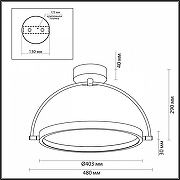 Светильник на штанге Odeon Light Solar1s 6627/36CL цвет бронза античная-6