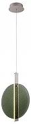 Подвесной светильник DeMarkt Фрайталь 9 663012401 цвет плафона/подвески Зеленый, цвет арматуры Никель-1