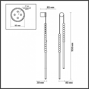Бра Odeon Light Monella 6639/16WL цвет бронза античная-4