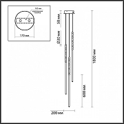 Подвесной светильник Odeon Light Monella 6639/33L цвет бронза античная-3