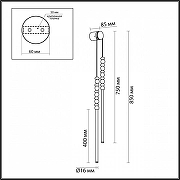 Подвесной светильник Odeon Light Monella 6640/16WL цвет золото-4