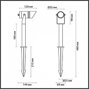 Ландшафтный светильник Odeon Light St1ma 6648/6GL3 цвет черный-3