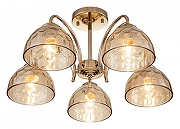 Накладной светильник Escada Mallow 665/5P цвет плафона/подвески Янтарный, цвет арматуры Золото-1