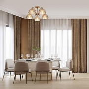 Накладной светильник Escada Mallow 665/5P цвет плафона/подвески Янтарный, цвет арматуры Золото-4