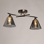 Светильник на штанге De City Тетро 36 673018902 цвет плафона/подвески Дымчатый, цвет арматуры Золото, Коричневый-1