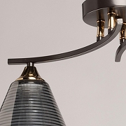 Светильник на штанге De City Тетро 36 673018902 цвет плафона/подвески Дымчатый, цвет арматуры Золото, Коричневый-5