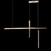 Подвесной светильник DeMarkt Ральф 675015603 цвет плафона/подвески Белый, Латунь, цвет арматуры Латунь-1