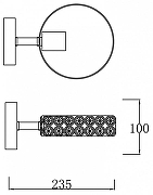 Бра Escada Banjo 679/1A Black цвет плафона/подвески Прозрачный, цвет арматуры Коричневый, Черный-4