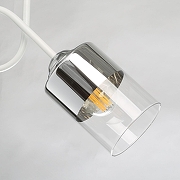 Светильник на штанге De City Акцент 2 680011602 цвет плафона/подвески Прозрачный, Хром, цвет арматуры Белый, Хром-3