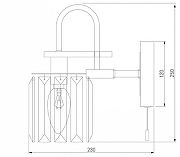 Бра Eurosvet Ten1a 70090/1 черный цвет плафона/подвески Прозрачный, цвет арматуры Бронза, Черный-3