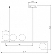 Светильник на штанге Eurosvet Fredo 70136/4 золото цвет плафона/подвески Белый, цвет арматуры Золото-2