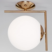 Светильник на штанге Eurosvet Frost 70153/1 латунь цвет плафона/подвески Белый, цвет арматуры Латунь