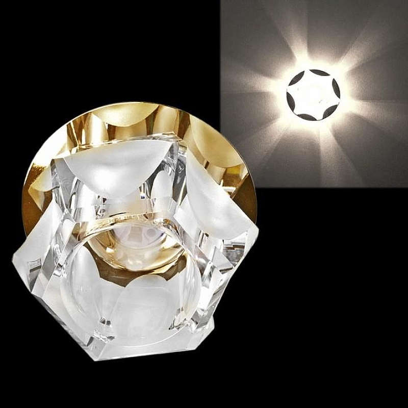 Встраиваемый светильник Sneha 7018/H G9 GD+WT 