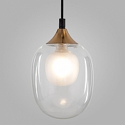 Подвесной светильник Eurosvet Spr1tz 70216/1 латунь цвет плафона/подвески Белый, Прозрачный, цвет арматуры Латунь, Черный