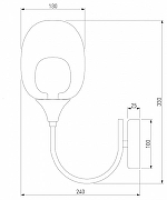 Бра Eurosvet Spr1tz 70218/1 латунь цвет плафона/подвески Белый, Прозрачный, цвет арматуры Латунь-5