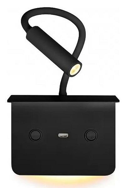 Бра с полкой iLedex Support 7031C BK 