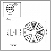 Накладной светильник Odeon Light Felt 7035/6WL цвет плафона/подвески Серый, цвет арматуры Бронза-4