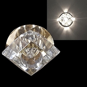 Встраиваемый светильник Sneha 7039/H G9 GD цвет Золото, Прозрачный