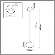 Подвесной светильник Odeon Light Mela 7042/4L цвет золото-5