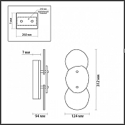 Накладной светильник Odeon Light Agate 7065/10WL цвет плафона/подвески Бежевый, цвет арматуры Бронза-4