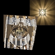 Встраиваемый светильник Sneha 7093/H G9 GD цвет Золото, Прозрачный